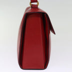 CELINE Hand Bag Leather 2way Red  75818