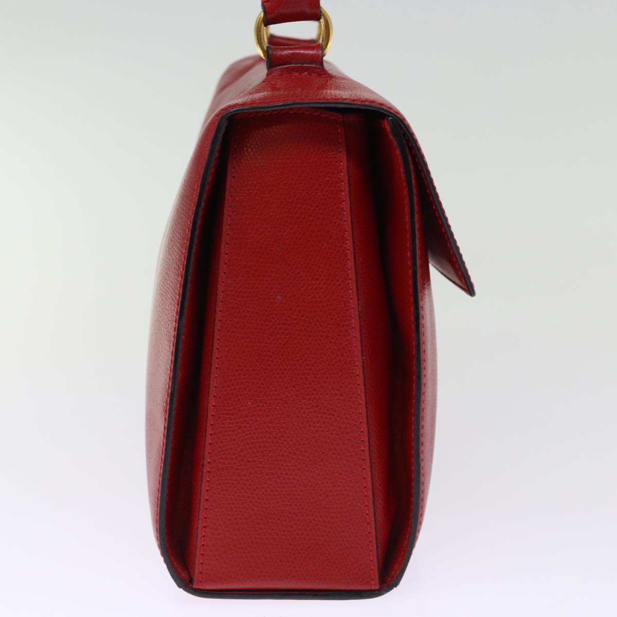 CELINE Hand Bag Leather 2way Red  75818