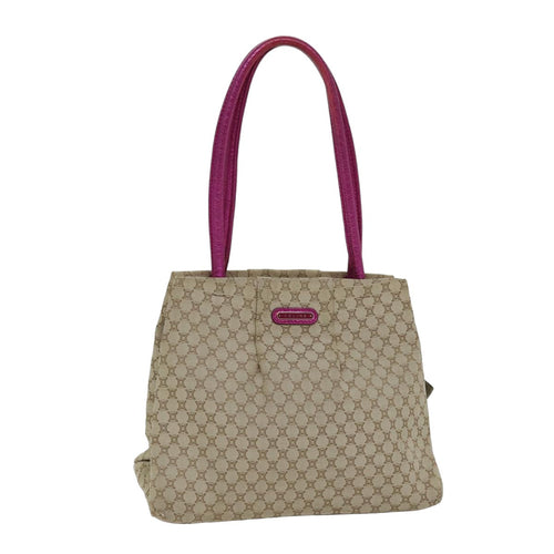 CELINE Macadam Canvas Shoulder Bag Beige Auth 75891