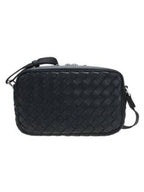 Bottega Veneta Classic Intrecciato Small Camera Cross Bag Black