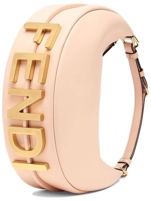 Fendi Fendigraphy Small Hobo Shoulder Bag Pale Pink