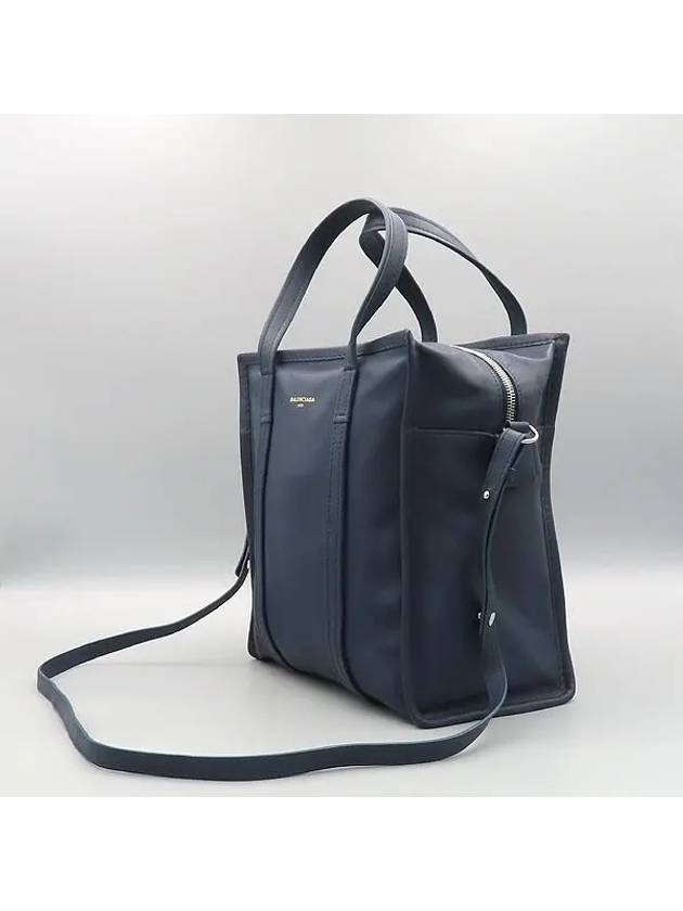 Balenciaga 443096 Navy small tote bag shoulder strap 2WAY