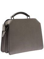 Fendi Peekaboo ISeeU Mini Leather Tote Bag Grey