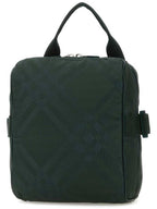 Burberry Checked Zipped Cross Bag Green