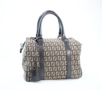 Fendi Zucchino Canvas Boston Bag - '10s