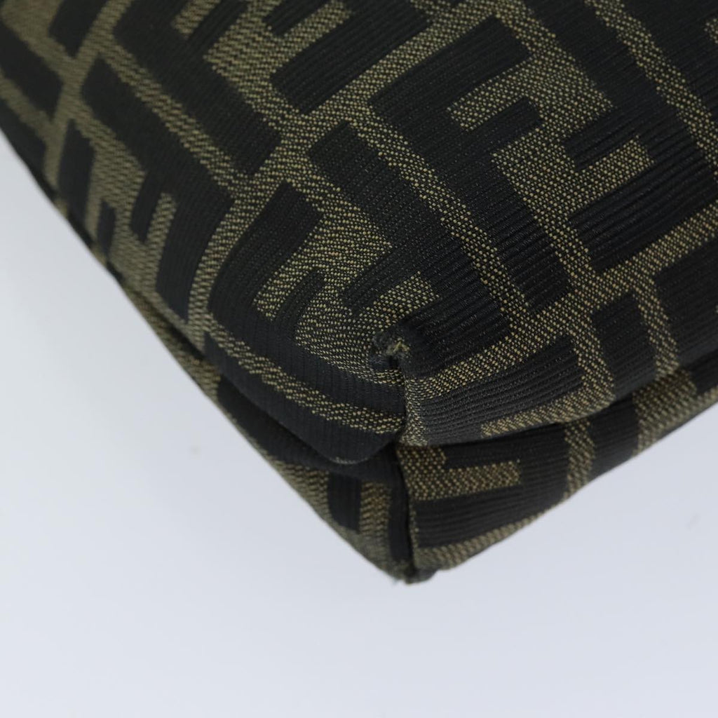 FENDI Zucca Canvas Hand Bag Black Brown76007