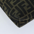 FENDI Zucca Canvas Hand Bag Black Brown76007