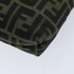 FENDI Zucca Canvas Hand Bag Black Brown76007