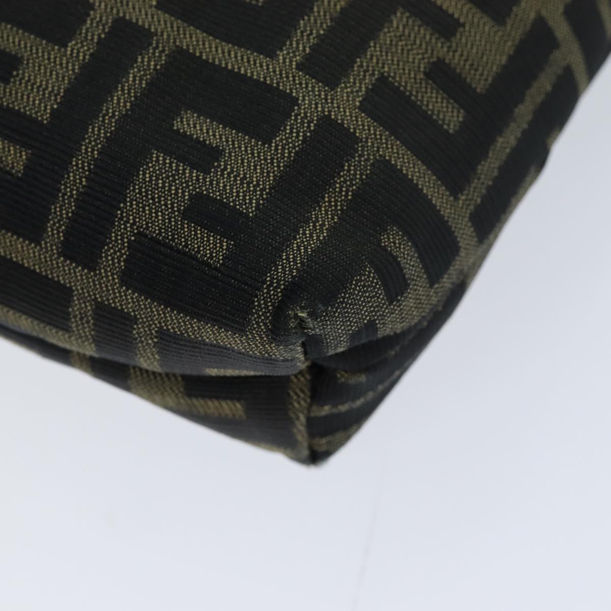 FENDI Zucca Canvas Hand Bag Black Brown76007