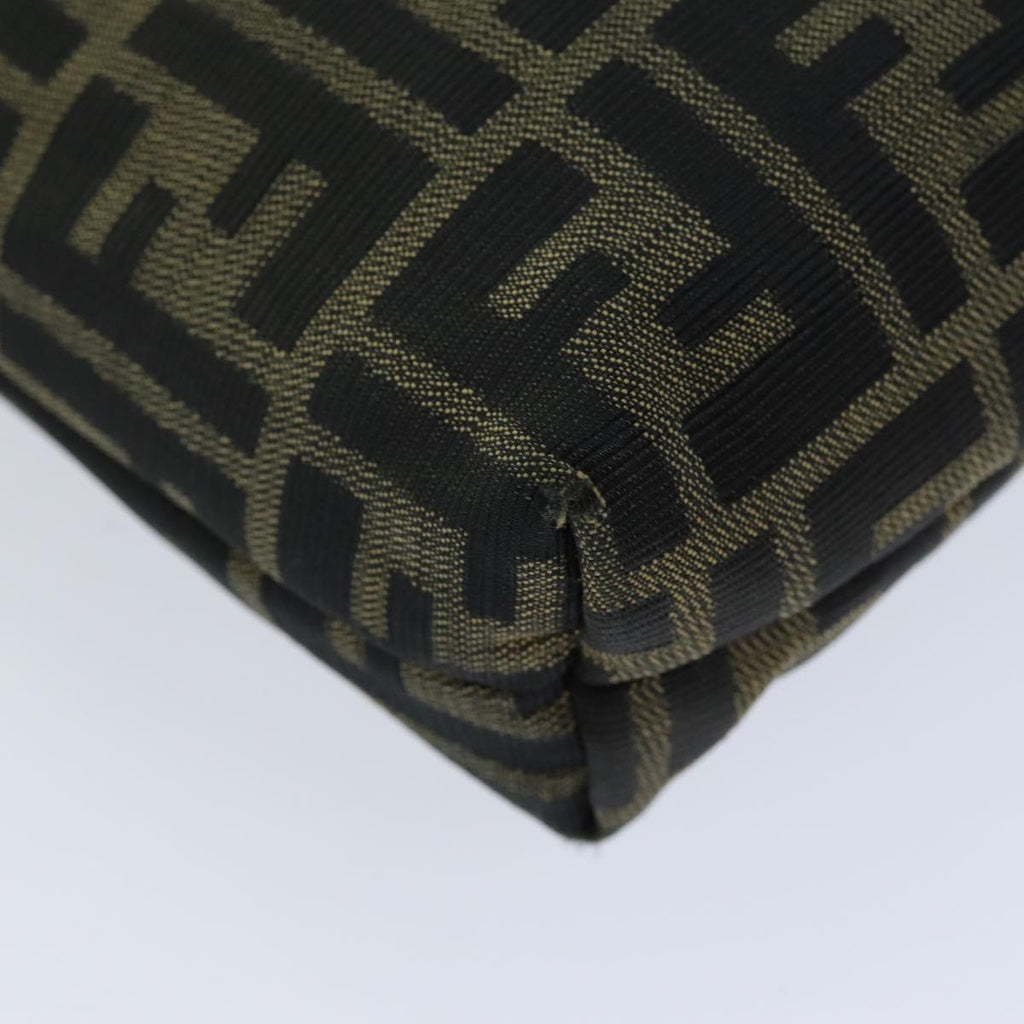 FENDI Zucca Canvas Hand Bag Black Brown76007