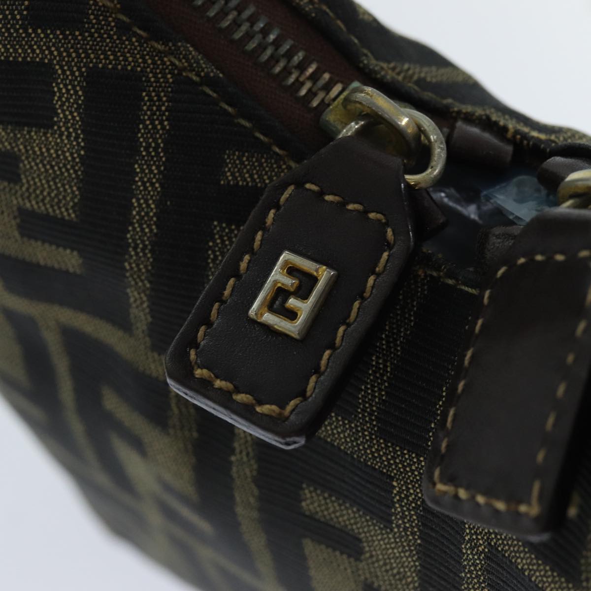 FENDI Zucca Canvas Hand Bag Black Brown76007