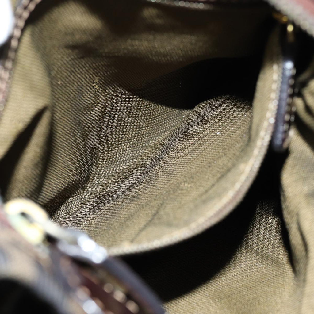 FENDI Zucca Canvas Hand Bag Black Brown76007