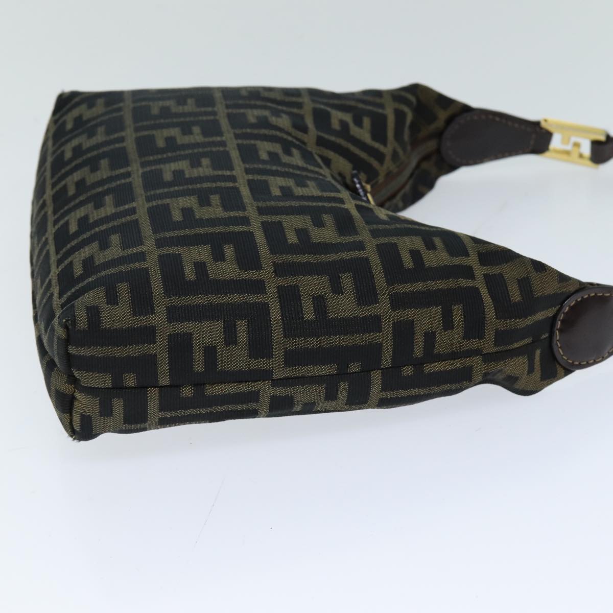 FENDI Zucca Canvas Hand Bag Black Brown76007
