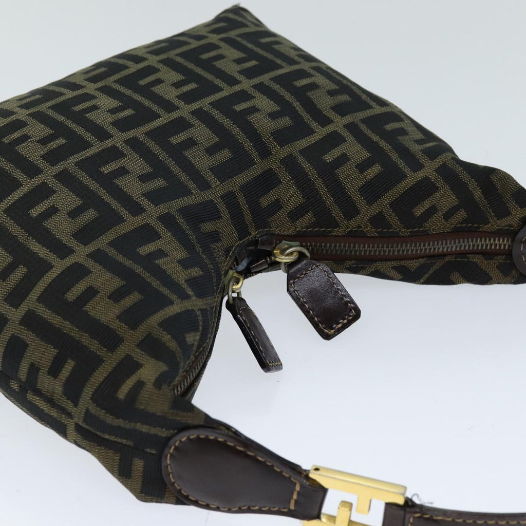 FENDI Zucca Canvas Hand Bag Black Brown76007