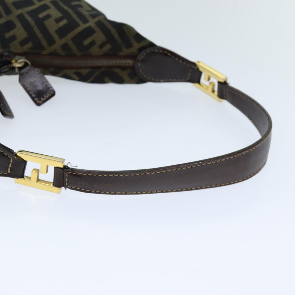 FENDI Zucca Canvas Hand Bag Black Brown76007