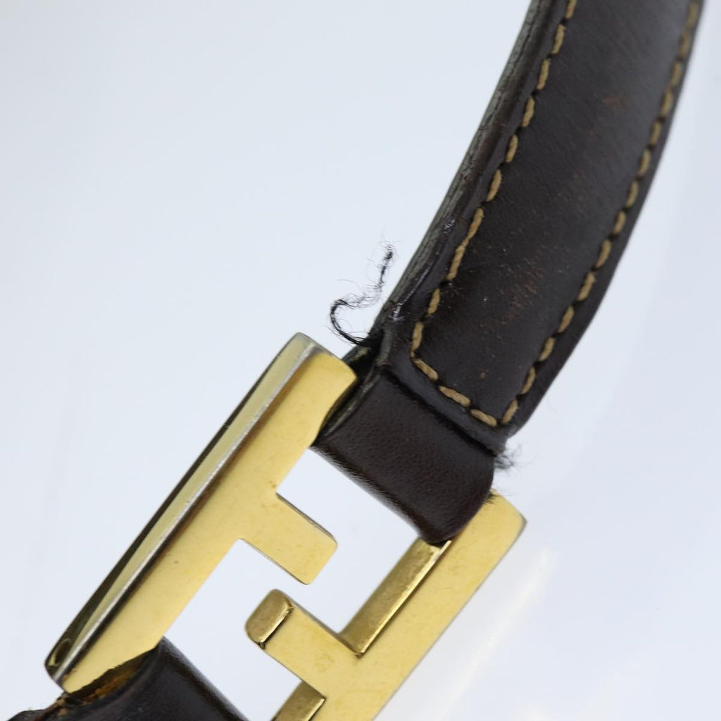 FENDI Zucca Canvas Hand Bag Black Brown76007