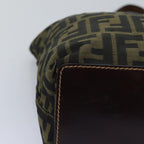 FENDI Zucca Canvas Hand Bag Black Brown76008