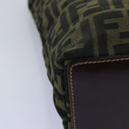 FENDI Zucca Canvas Hand Bag Black Brown76008