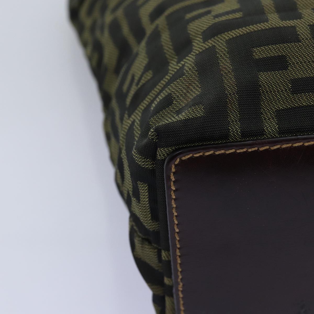 FENDI Zucca Canvas Hand Bag Black Brown76008