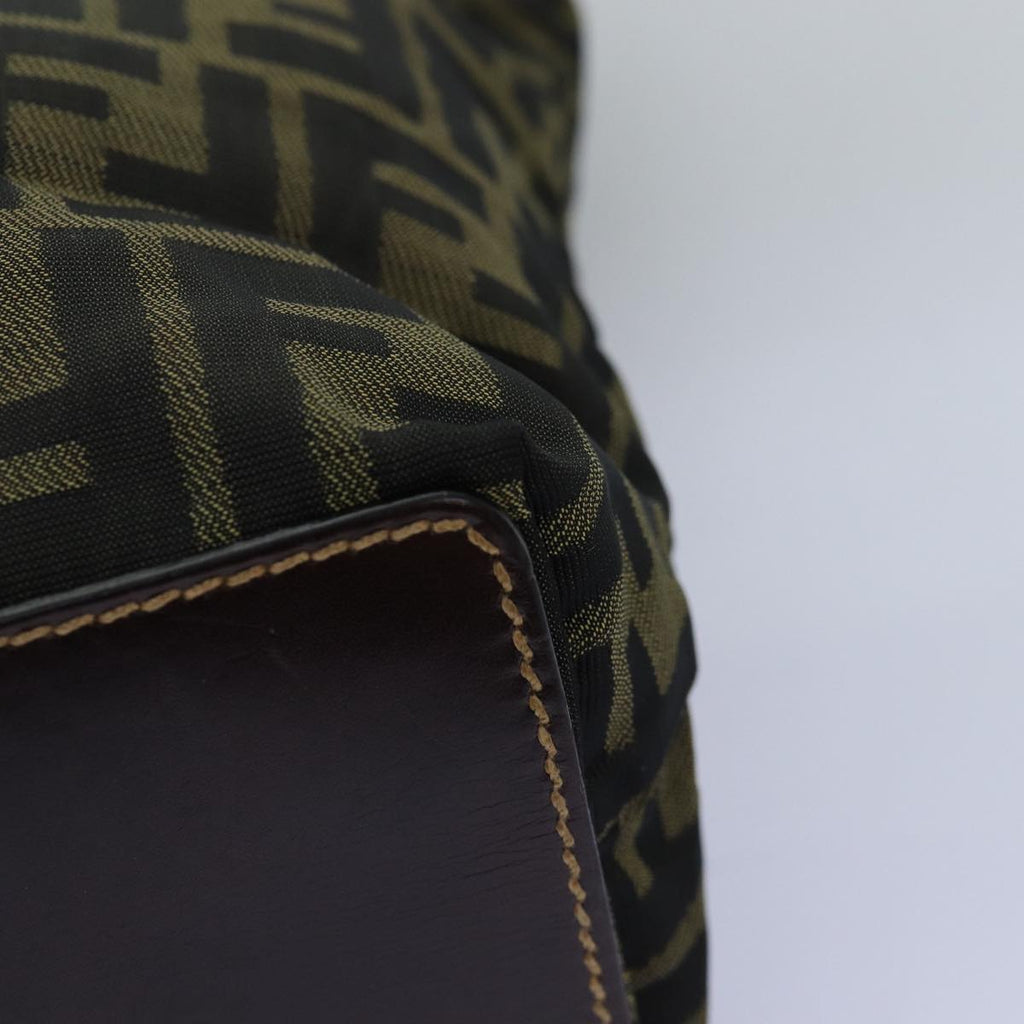 FENDI Zucca Canvas Hand Bag Black Brown76008