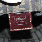 FENDI Zucca Canvas Hand Bag Black Brown76008