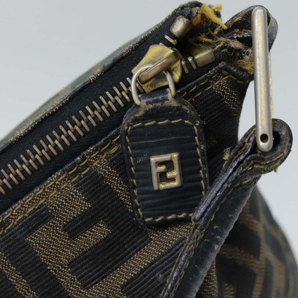 FENDI Zucca Canvas Tote Bag Black Brown76010