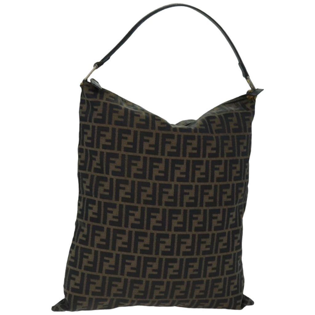 FENDI Zucca Canvas Tote Bag Black Brown76010