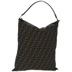 FENDI Zucca Canvas Tote Bag Black Brown76010