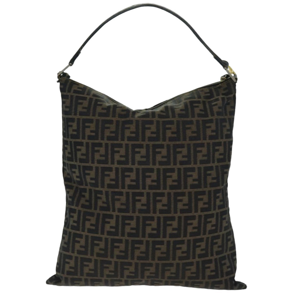 FENDI Zucca Canvas Tote Bag Black Brown76010