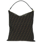 FENDI Zucca Canvas Tote Bag Black Brown76010