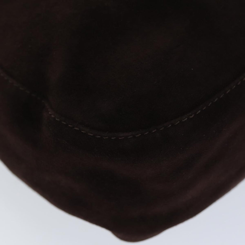 FENDI Mamma Baguette Shoulder Bag Suede Brown76015