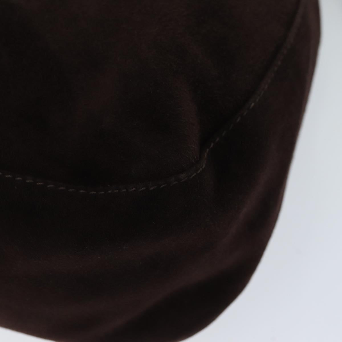 FENDI Mamma Baguette Shoulder Bag Suede Brown76015