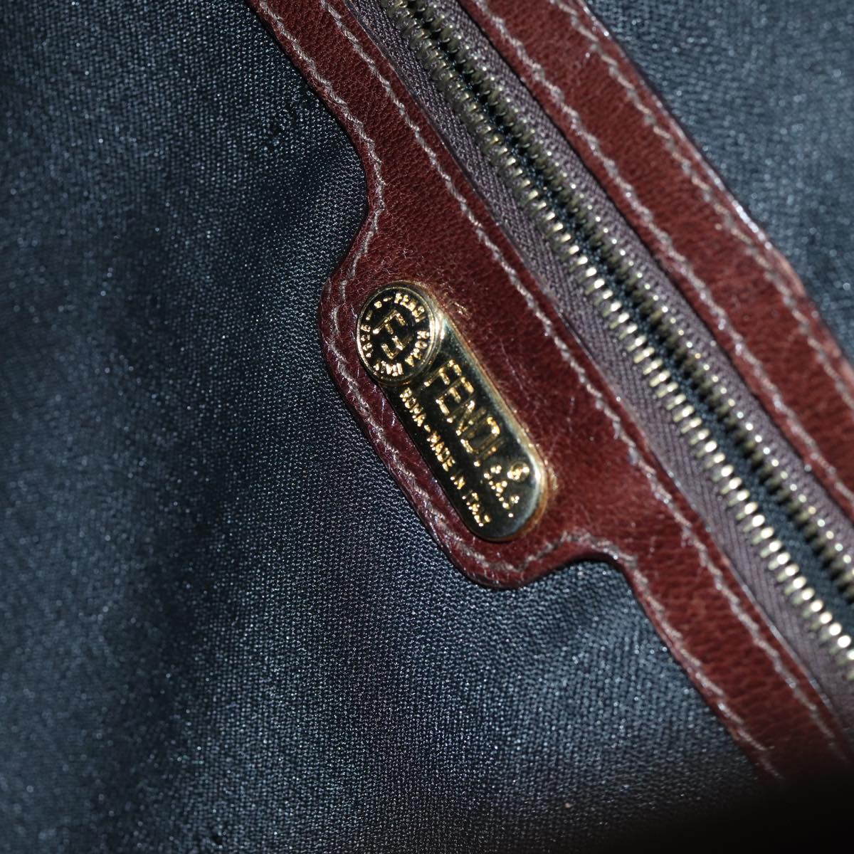 FENDI Mamma Baguette Shoulder Bag Suede Brown76015