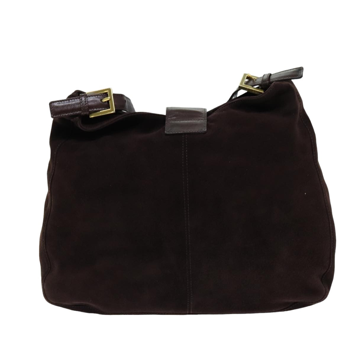 FENDI Mamma Baguette Shoulder Bag Suede Brown76015