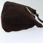 FENDI Mamma Baguette Shoulder Bag Suede Brown76015