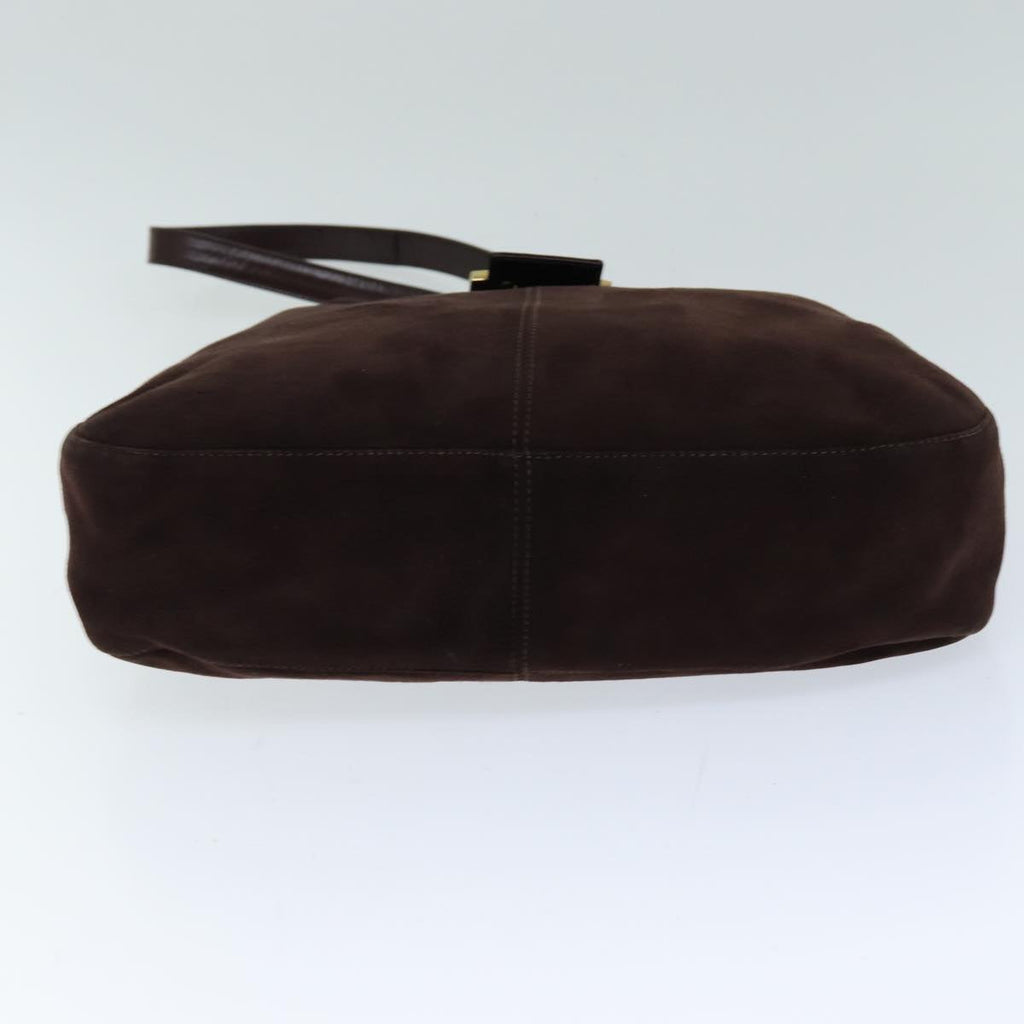 FENDI Mamma Baguette Shoulder Bag Suede Brown76015