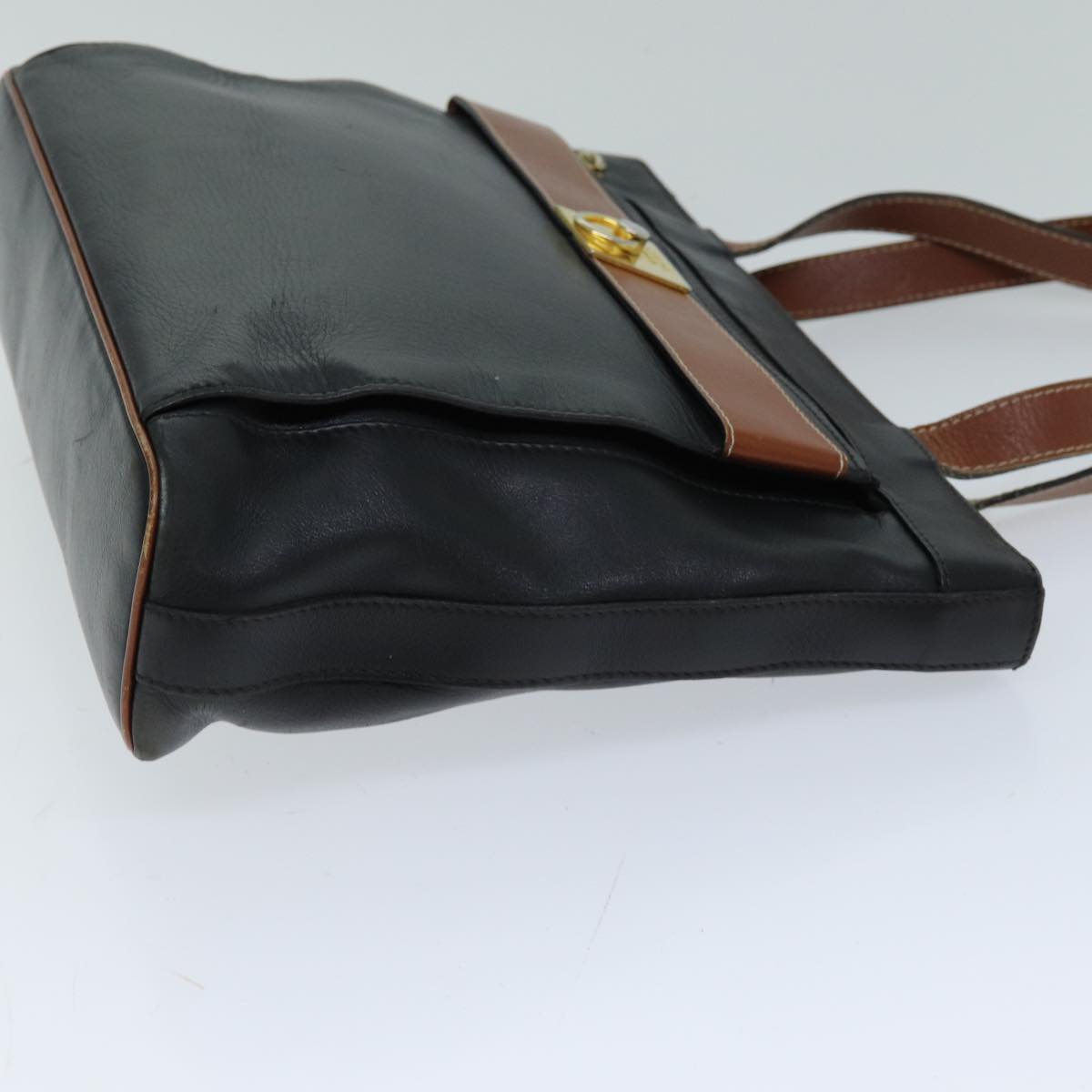 CELINE Tote Bag Leather Black  76016