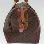 CELINE Macadam Canvas Boston Bag PVC Leather Brown  76021