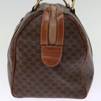 CELINE Macadam Canvas Boston Bag PVC Leather Brown  76021