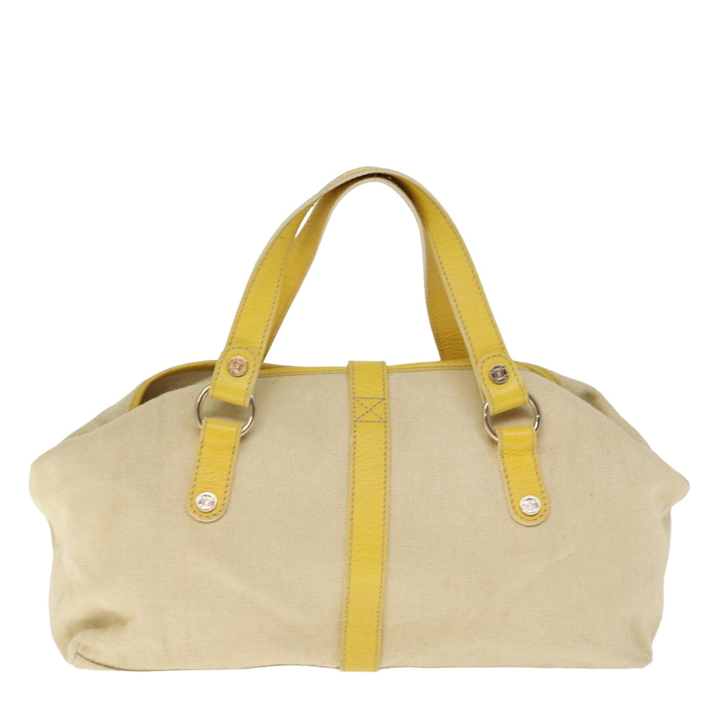 CELINE Tote Bag Canvas Beige Auth 76022