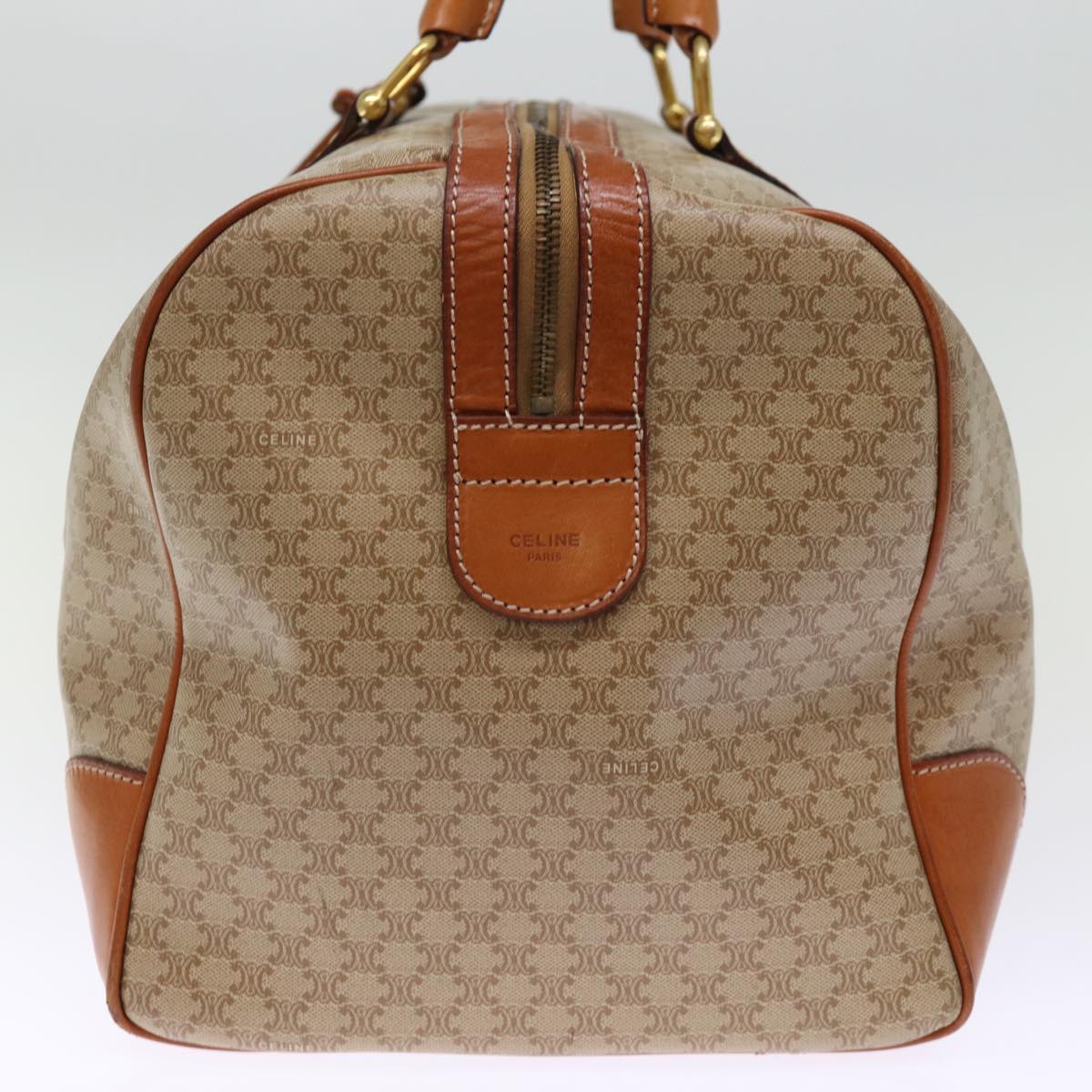 CELINE Macadam Canvas Boston Bag Beige  76023