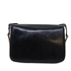 CELINE Shoulder Bag Leather Black  76080