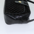 CELINE Macadam Canvas Shoulder Bag Black  76081
