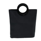 CELINE Hand Bag Nylon Black Auth 76082