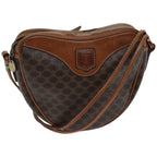 CELINE Macadam Canvas Shoulder Bag PVC Brown  76083