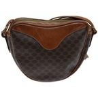 CELINE Macadam Canvas Shoulder Bag PVC Brown  76083