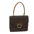 CELINE Macadam Canvas Hand Bag PVC Brown Auth 76088