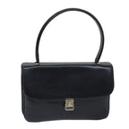 CELINE Hand Bag Leather Navy  76089