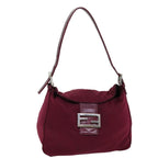 FENDI Mamma Baguette Shoulder Bag Nylon Bordeaux76102