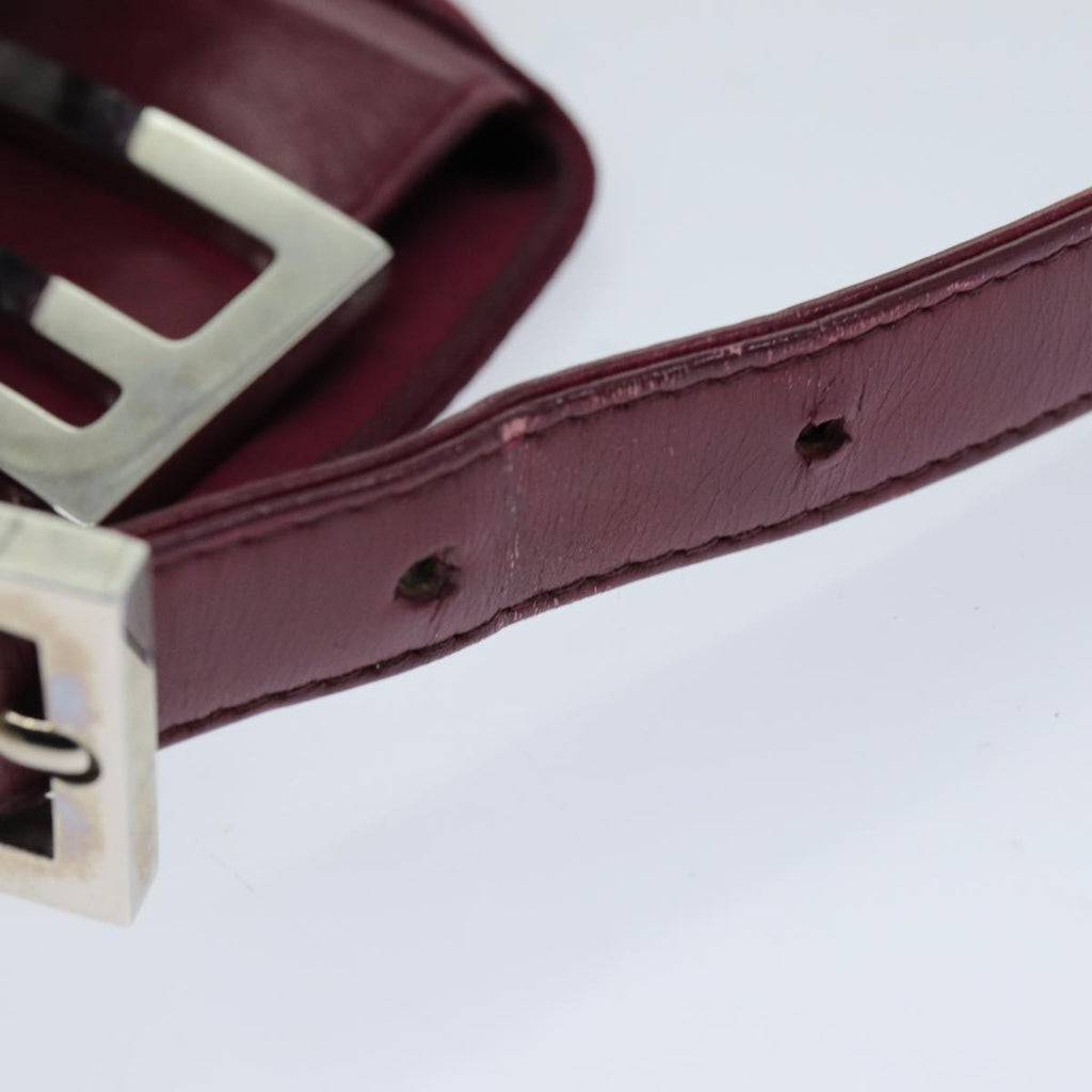 FENDI Mamma Baguette Shoulder Bag Nylon Bordeaux76102